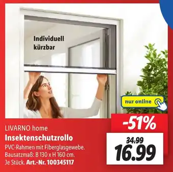 Lidl LIVARNO home Insektenschutzrollo Angebot