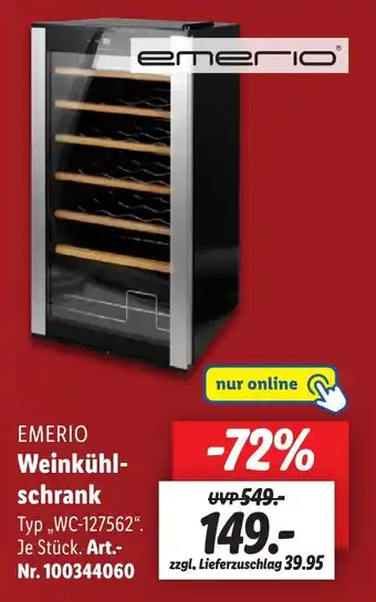 Lidl EMERIO Weinkühl- schrank Angebot