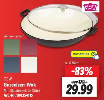 Lidl GSW Gusseisen-Wok Angebot