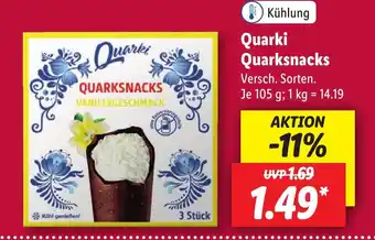 Lidl Quarki Quarksnacks 105 g Angebot