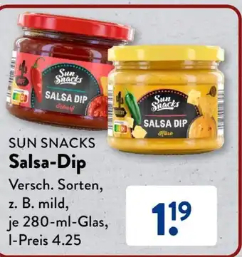 Aldi Süd Sun Snacks Salsa-Dip 280ml Angebot