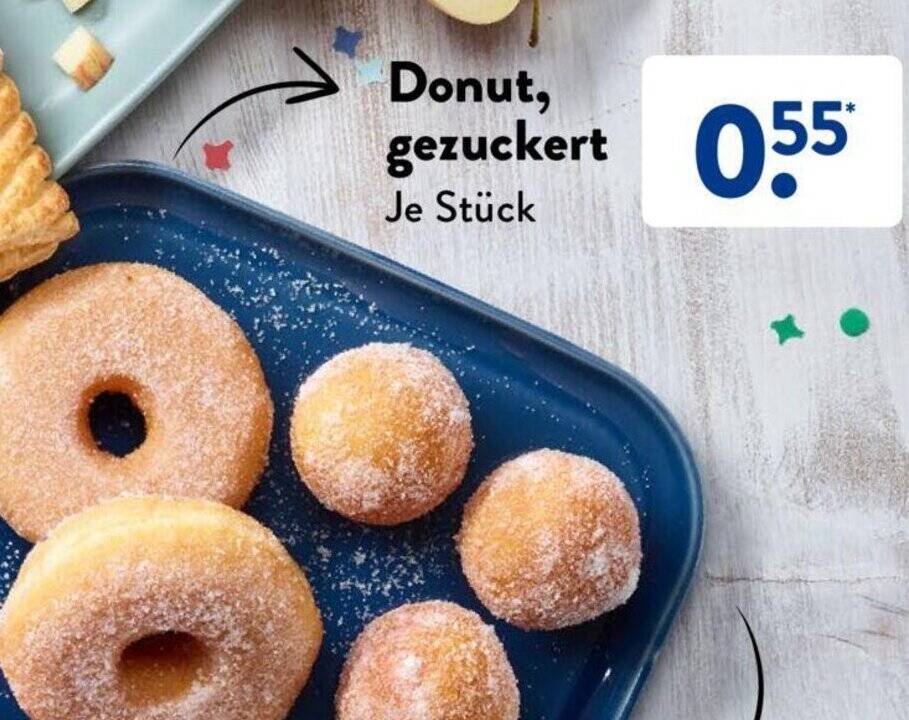 Donut, gezuckert Je Stück Angebot bei Aldi Süd
