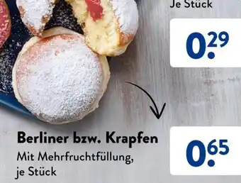 Aldi Süd Berliner bzw. Krapfen Mit Mehrfruchtfüllung, je Stück Angebot