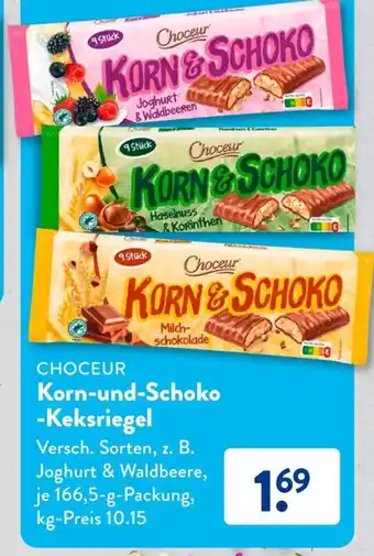 Aldi Süd Choceur Korn-und-Schoko -Keksriegel 167g Angebot