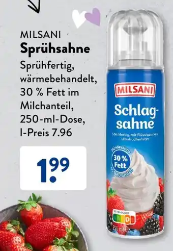 Aldi Süd MILSANI Schlagsahne 250ml Angebot