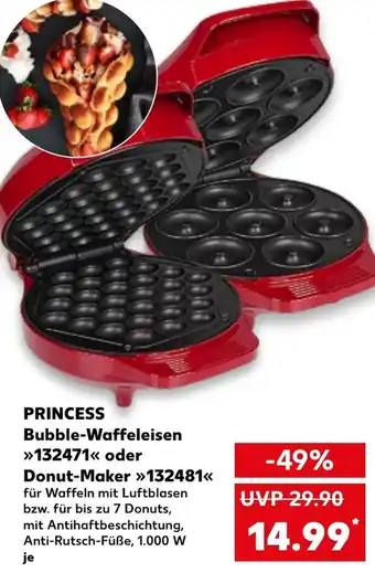 Kaufland PRINCESS Bubble-Waffeleisen >>132471<< oder Donut-Maker Angebot