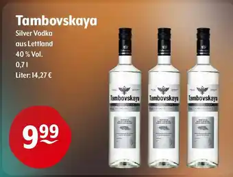 Getränke Hoffmann Tambovskaya Silver Vodka 700ml Angebot