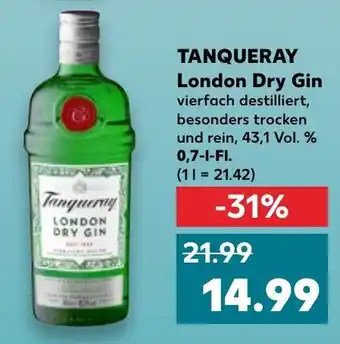 Kaufland TANQUERAY London Dry Gin 0,7-l-FI. Angebot