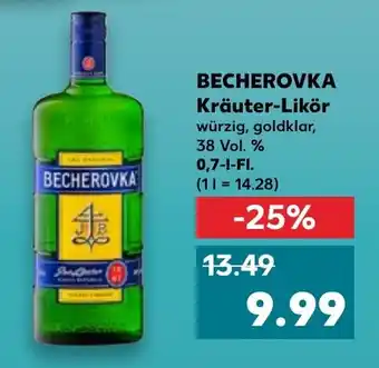 Kaufland BECHEROVKA Kräuter-Likör 0,7-l-FI. Angebot