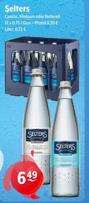Getränke Hoffmann Selters Classic, Medium oder Naturell 12 x 0,75L Angebot