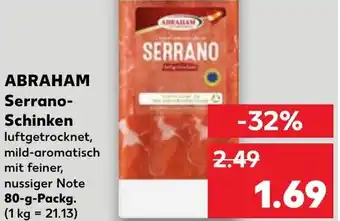 Kaufland ABRAHAM Serrano-Schinke 80-g-Packg. Angebot