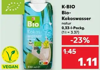 Kaufland K-BIO Bio- Kokoswasser 0,33 l Packg. Angebot