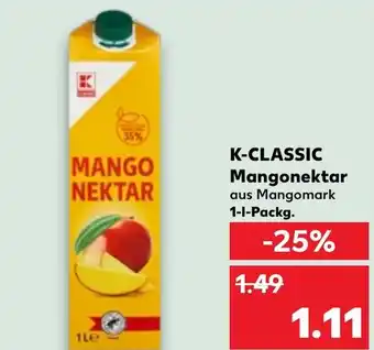 Kaufland K-CLASSIC Mangonektar 1-l-Packg. Angebot