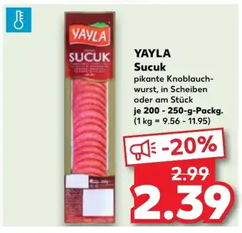 Kaufland YAYLA Sucuk 200-250-g-Packg. Angebot