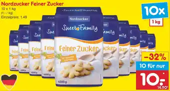 Netto Marken-Discount Nordzucker Feiner Zucker 10 x 1 kg Angebot