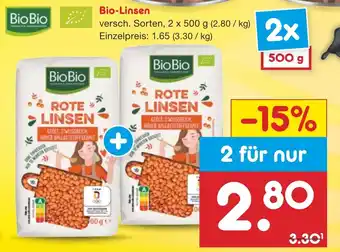 Netto Marken-Discount Bio-Linsen 2 x 500 g Angebot