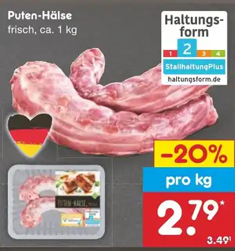 Netto Marken-Discount Puten-Hälse frisch, ca. 1 kg Angebot