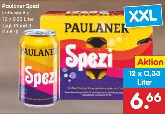 Netto Marken-Discount Paulaner Spezi koffeinhaltig 12 x 0,33 Liter Angebot