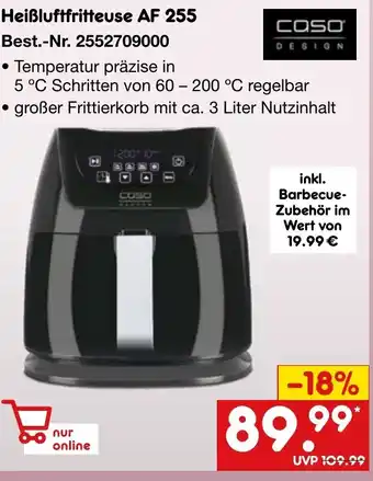 Netto Marken-Discount Heißluftfritteuse AF 255 Angebot