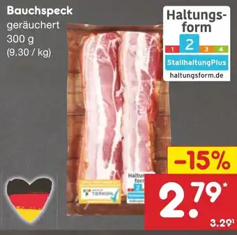 Netto Marken-Discount Bauchspeck geräuchert 300 g Angebot