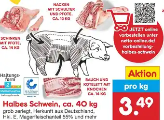 Netto Marken-Discount Halbes Schwein, ca. 40 kg Angebot
