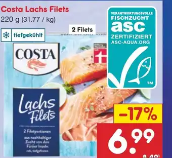 Netto Marken-Discount Costa Lachs Filets 220 g Angebot