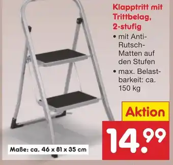 Netto Marken-Discount Klapptritt mit Trittbelag, 2-stufig Angebot