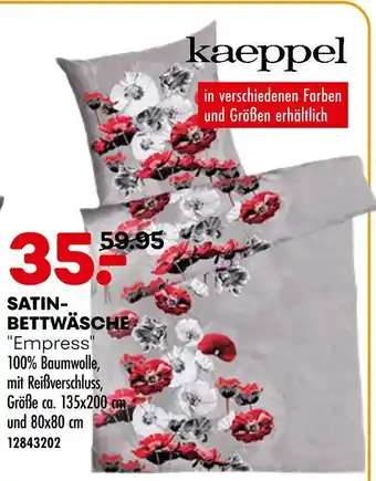 Möbel Kraft Kaeppel satin-bettwäsche "empress" Angebot