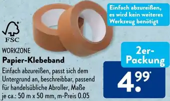 Aldi Süd WORKZONE Papier-Klebeband 2er-Packung Angebot