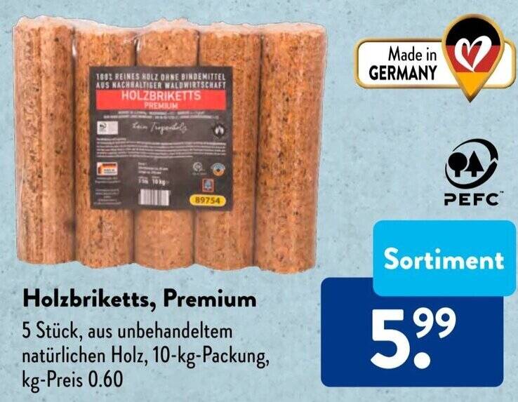 Wunderbar Holzbriketts Angebot Aldi Bild