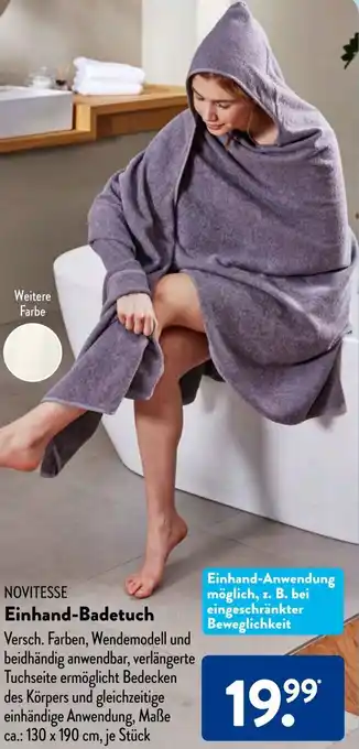 Aldi Süd NOVITESSE Einhand-Badetuch Angebot