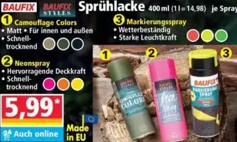 Norma BAUFIX Sprühlacke 400 ml Angebot