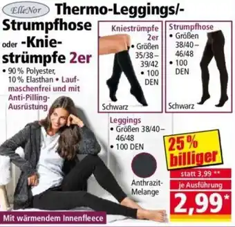 Norma ElleNor Thermo-Leggings/Strumpfhose oder Kniestrümpfe 2er Angebot