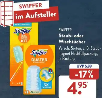 Aldi Süd SWIFFER Staub oder Wischtücher Angebot