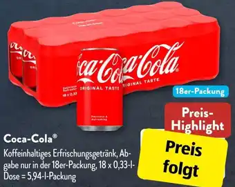 Aldi Süd Coca-Cola 18er-Packung Angebot