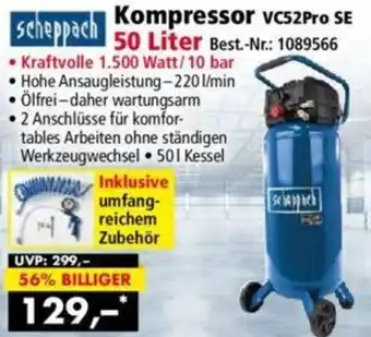 Norma Scheppach Kompressor VC52 Pro SE Angebot