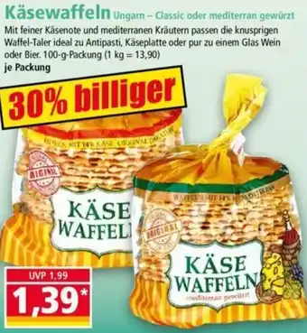 Norma Käsewaffeln 100 g Packung Angebot