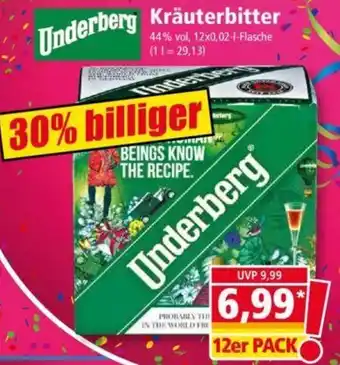 Norma Underberg Kräuterbitter 12x0,02 L Flasche Angebot