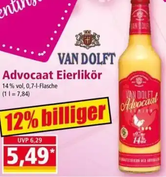 Norma VAN DOLFT Advocaat Eierlikör 0,7 L Flasche Angebot