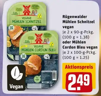 REWE Rügenwalder mühlen schnitzel oder mühlen cordon bleu Angebot