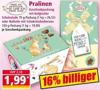 Norma Pralinen 75/100 g Packung Angebot