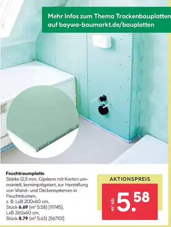 BayWa Feuchtraumplatte Angebot