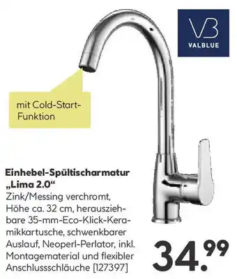 BayWa VALBLUE Einhebel-Spültischarmatur ,,Lima 2.0" Angebot