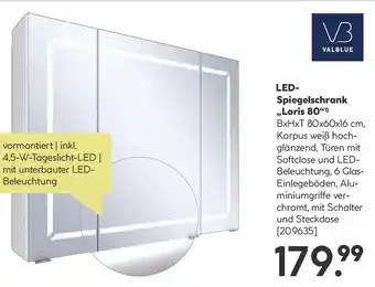 BayWa VALBLUE LED Spiegelschrank ,,Loris 80" Angebot