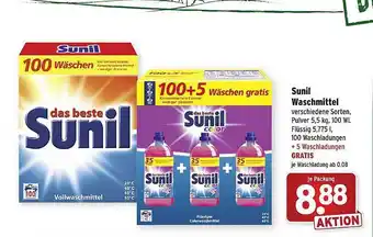 Wasgau Sunil Waschmittel Angebot