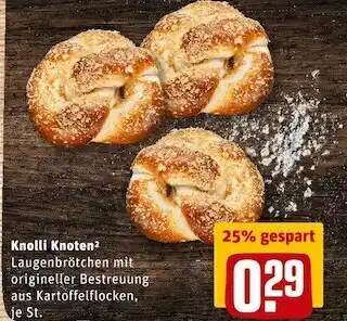 REWE Brot & mehr knolli knoten Angebot