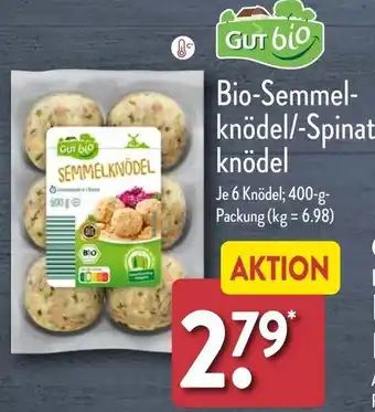 Aldi Nord Gut Bio-Semmelknödel/Spinatknödel 400 g Packung Angebot