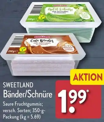 Aldi Nord SWEETLAND Bänder/Schnüre 350 g Packung Angebot