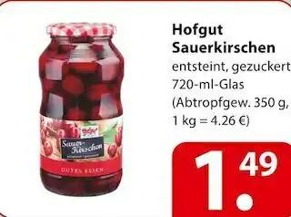 Famila Nord Ost Hofgut sauerkirschen Angebot