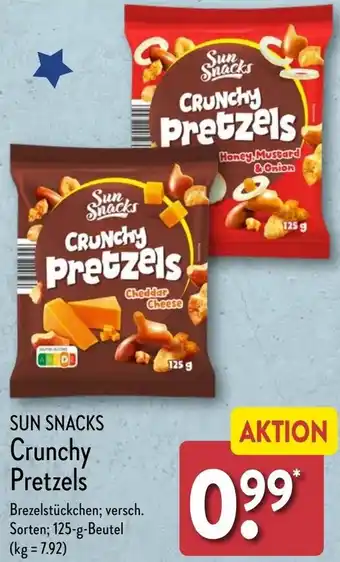 Aldi Nord SUN SNACKS Crunchy Pretzels 125 g Beutel Angebot